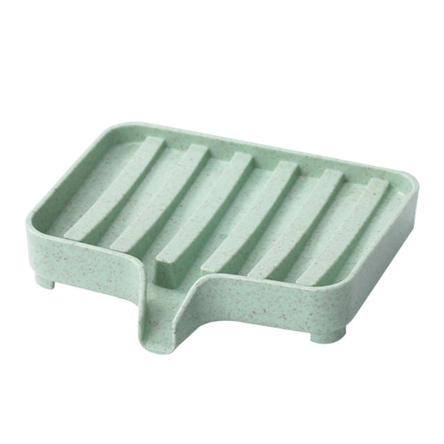 Portasapone da lavandino con scarico acqua.
