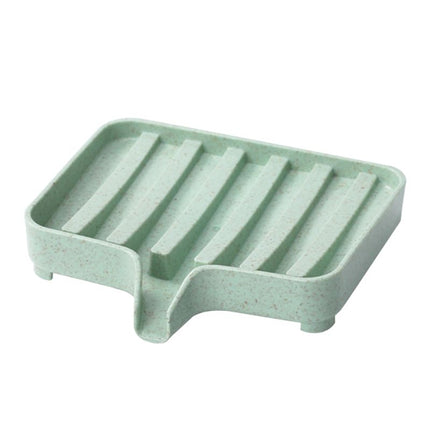 Portasapone da lavandino con scarico acqua.