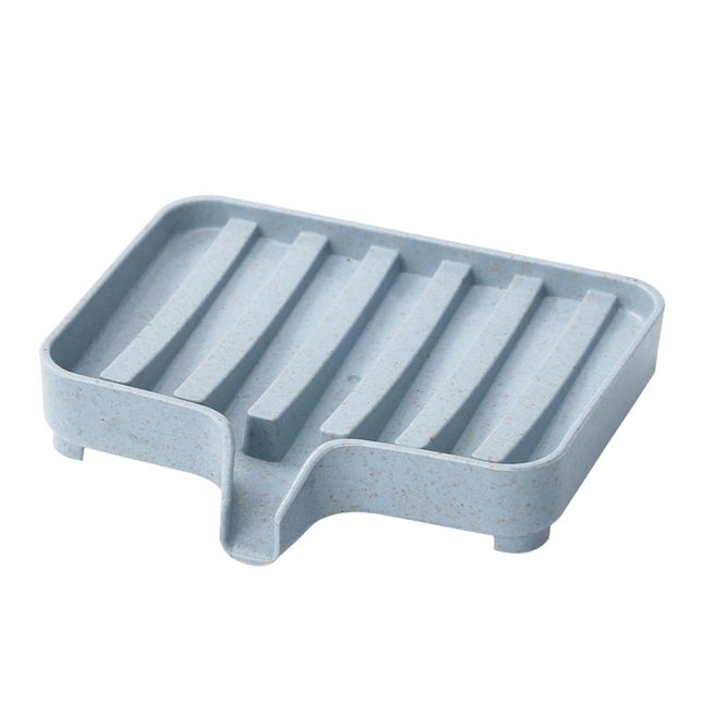 Portasapone da lavandino con scarico acqua.