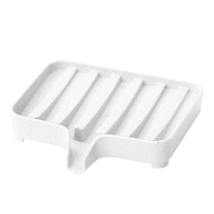 Portasapone da lavandino con scarico acqua.