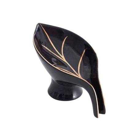 Portasapone a forma foglia ceramica