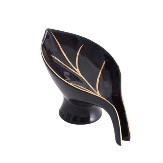 Portasapone a forma foglia ceramica