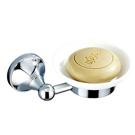 Portasapone murale in ottone e ceramica