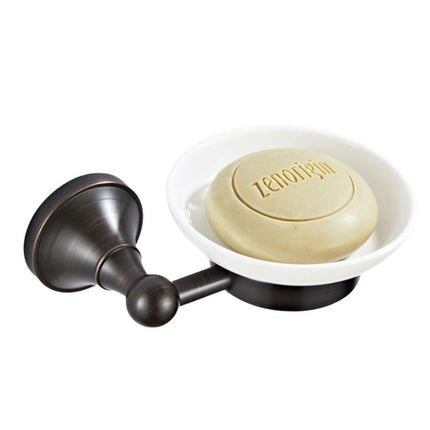 Portasapone murale in ottone e ceramica