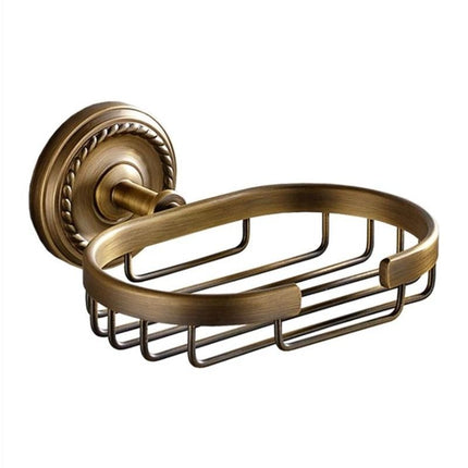 Cestino portasapone da muro in ottone