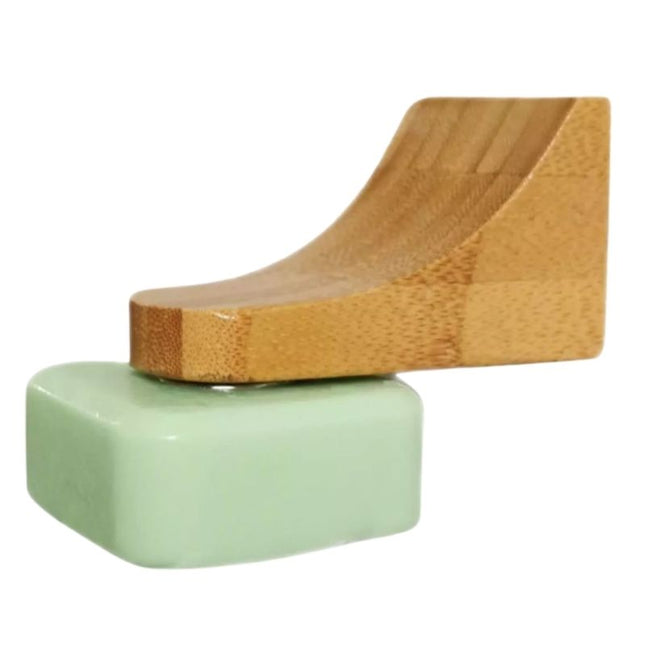 Portasapone magnetico in legno naturale