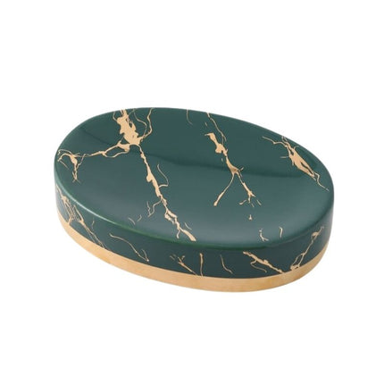 Portasapone ovale design effetto marmo