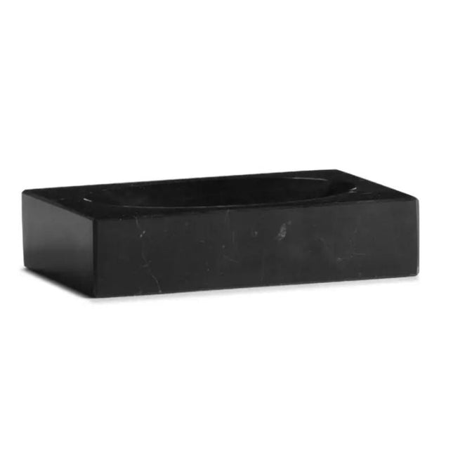Portasapone Rettangolare Marmo Naturale Nero