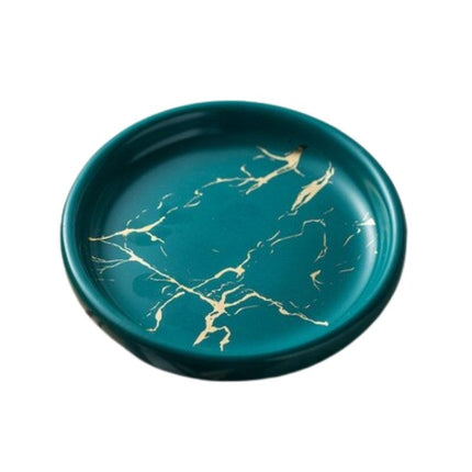 Portasapone Rotondo Effetto Marmo Nero