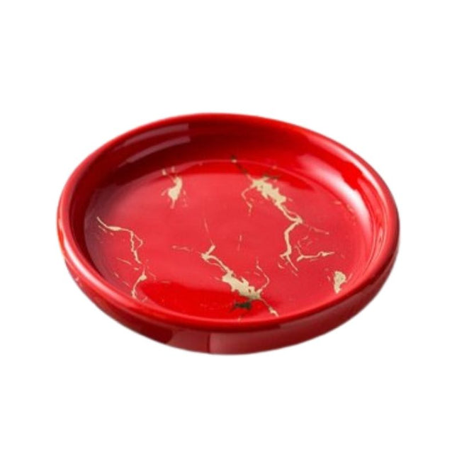 Portasapone Rotondo Effetto Marmo Nero