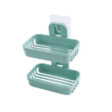 Portasapone doppio da parete adesivo