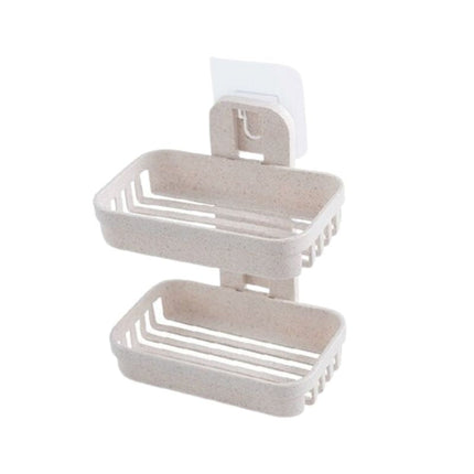 Portasapone doppio da parete adesivo