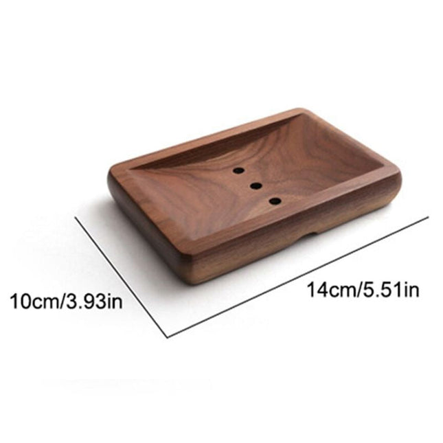 Portasapone Rettangolare in Legno Noce