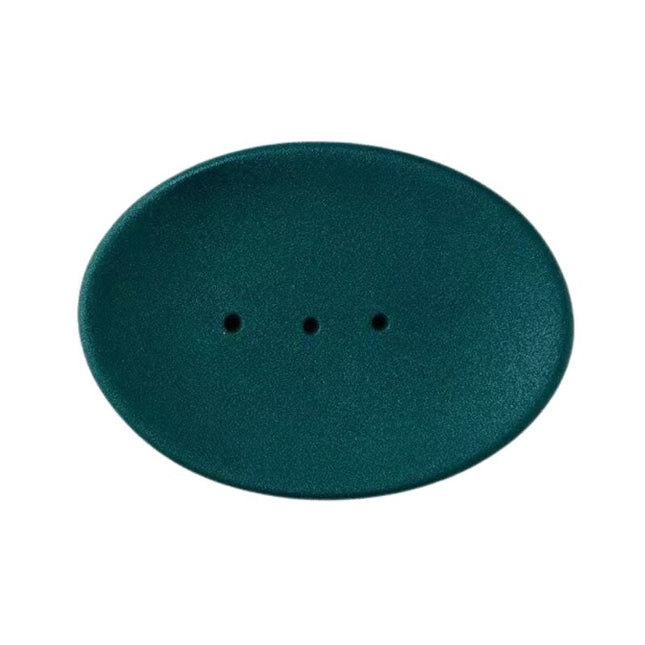 Portasapone ovale in ceramica forata