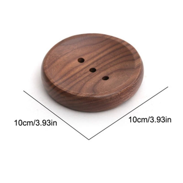 Portasapone Rotondo in Legno Naturale