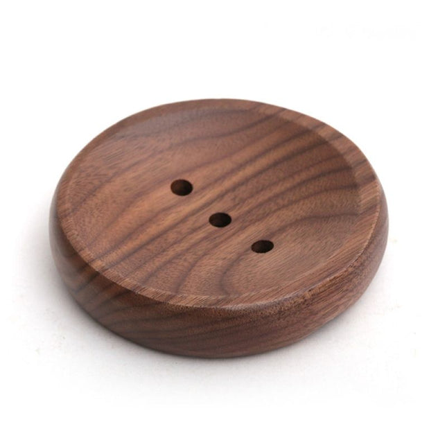 Portasapone Rotondo in Legno Naturale