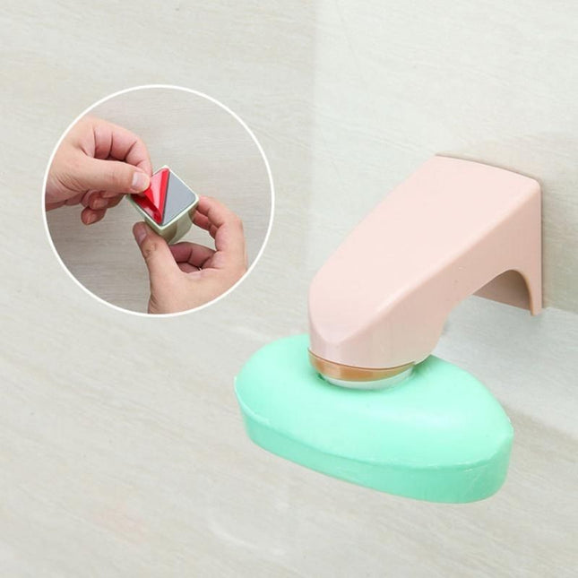 Supporto sapone magnetico da muro rosa