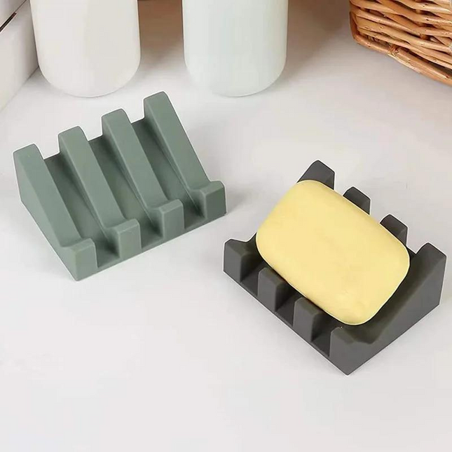 Portasapone in silicone flessibile drenante