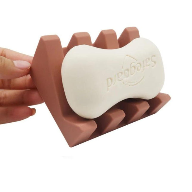 Portasapone in silicone flessibile drenante