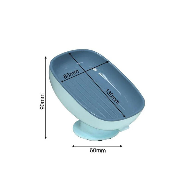 Portasapone a ventosa drenante per lavabo