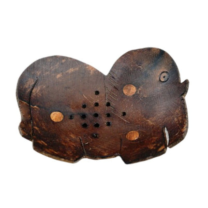 Portasapone in noce di cocco elefante.