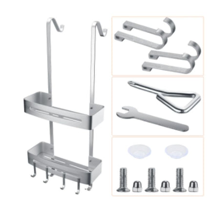 Portaoggetti doccia da appendere in acciaio