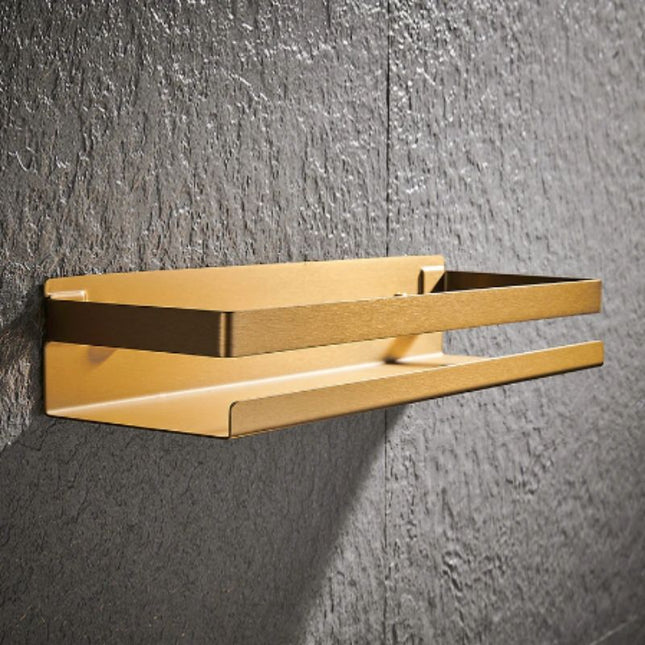 Mensola doccia di design colore oro.